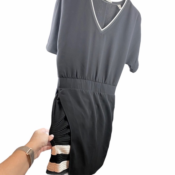 Scotch & Soda Black V-Neck Sports Dress Stripe XS - Picture 8 of 10